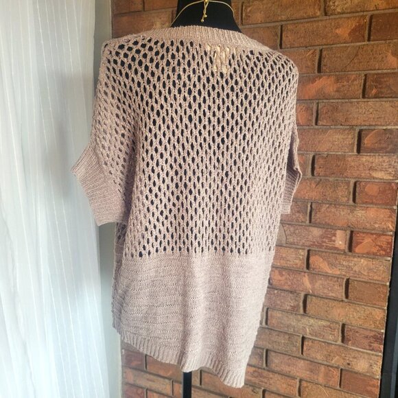 Workshop Andrea Jovine Taupe Open Knitted Sweater - Size M - Picture 3 of 9